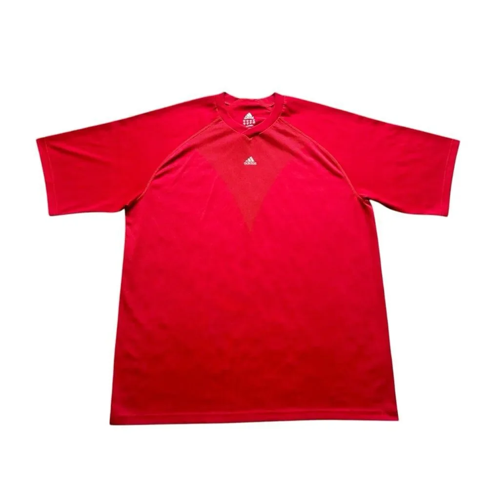 🔃Adidas Men’s Red Short Sleeve ClimaCool Athletic Shirt